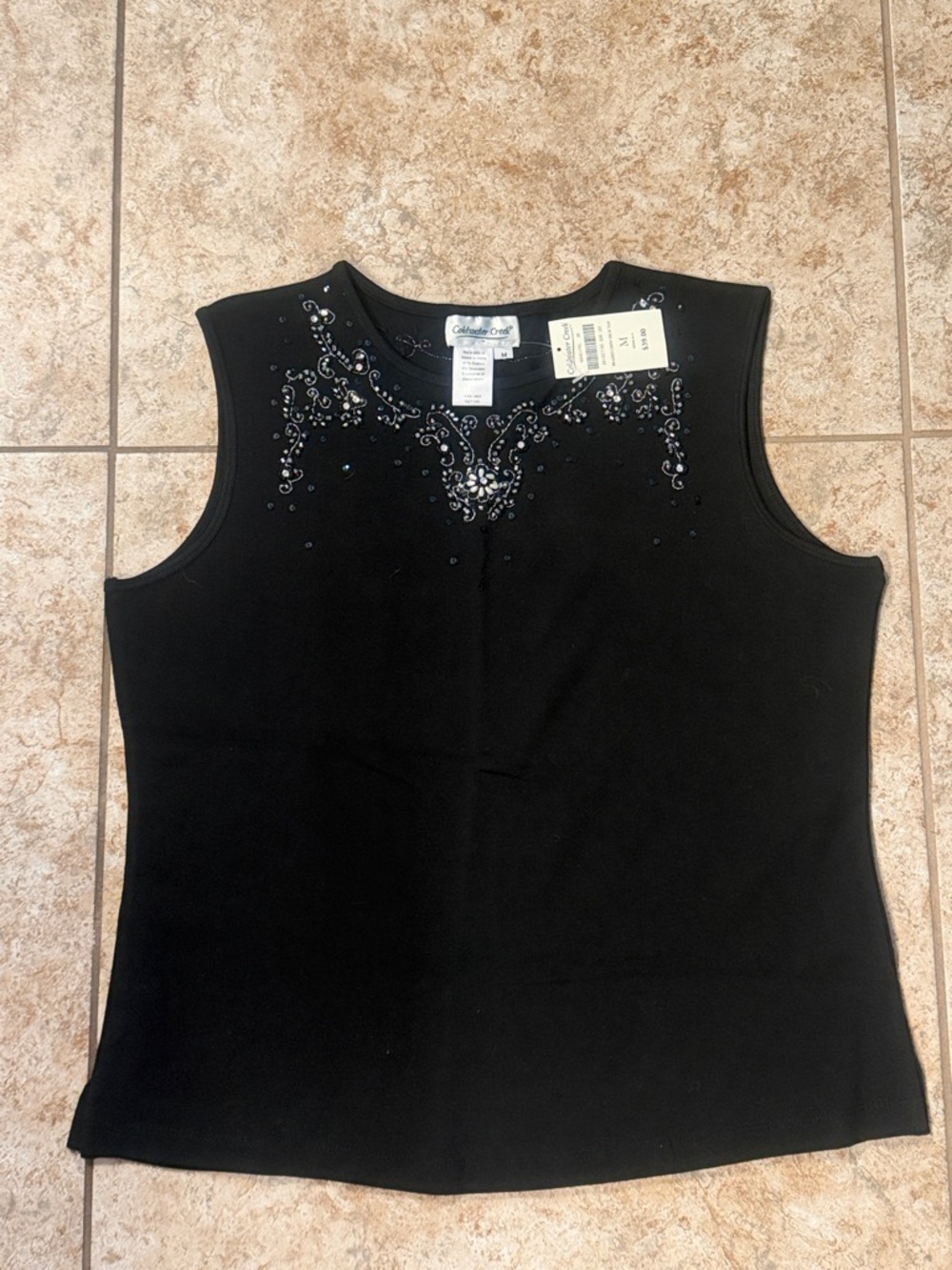 Coldwater Creek Black Women’s Embellished Top